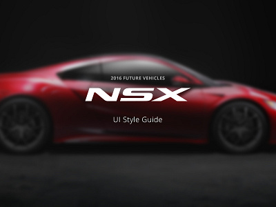 Nsx Style Guide art direction creative direction design digital responsive design ui ux web design