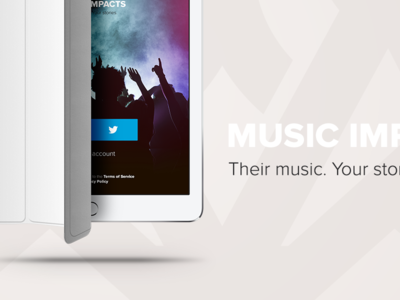 Music Impacts app design creative direction design direction ui ios ux