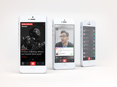 Music Impacts app design creative direction design direction ui ios ux