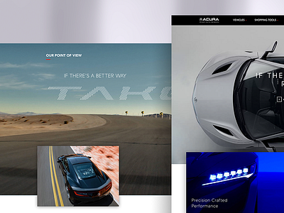 Acura.com Redesign automotive creative direction design direction ui ios ux web design