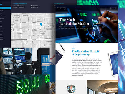 Citadel v1 – Math Behind the Market brand development creative direction creative strategy design ui ux