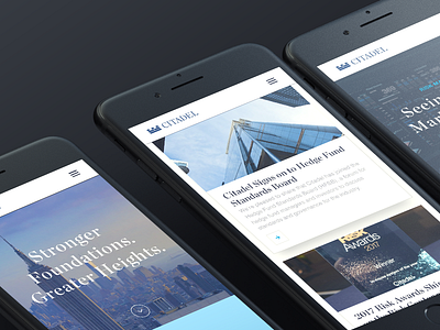 Citadel Responsive Redesign creative direction creative strategy design mobile responsive ui ux