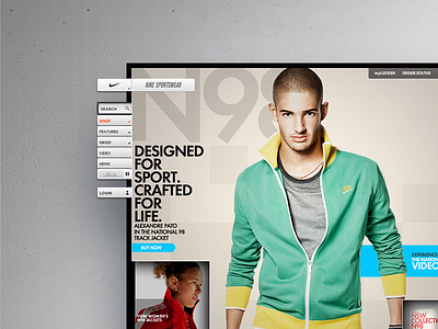 NikeSportswear N98 Feature creative direction design interactive nike ui ux visual design web design