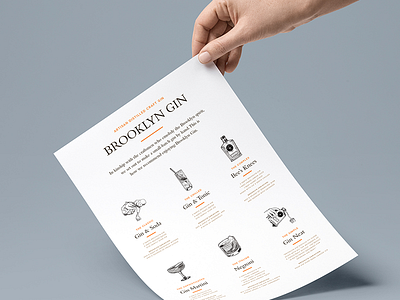 Brooklyn Gin Branding Direction (product one sheet) art direction brand design brand development branding creative direction creative strategy design direction visual design