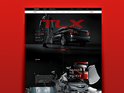 Acura TLX Vehicle Landing Page acura automotive creative direction design direction responsive web design ui design ux design