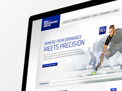 Nike Performance Center - Homepage art direction branding design interactive mobile tablet ui web design