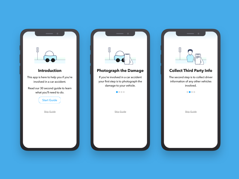 Incident App ux ui design ios app