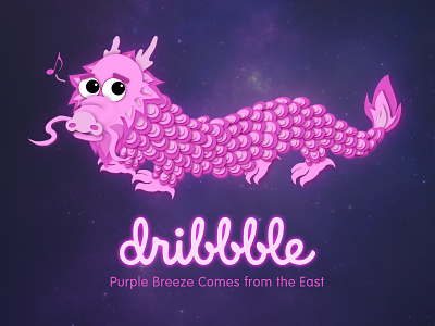 A little pink dragon china cute dragon dribbble east pink purple