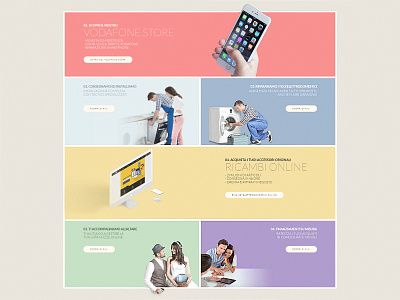 pastel colours Ui for appliances online shop