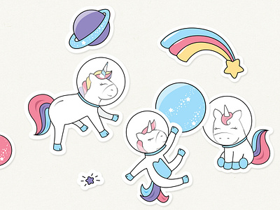 Cute Unicorn Stickers