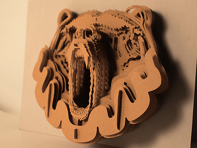 Cardboard Bear analog bear cardboard offset