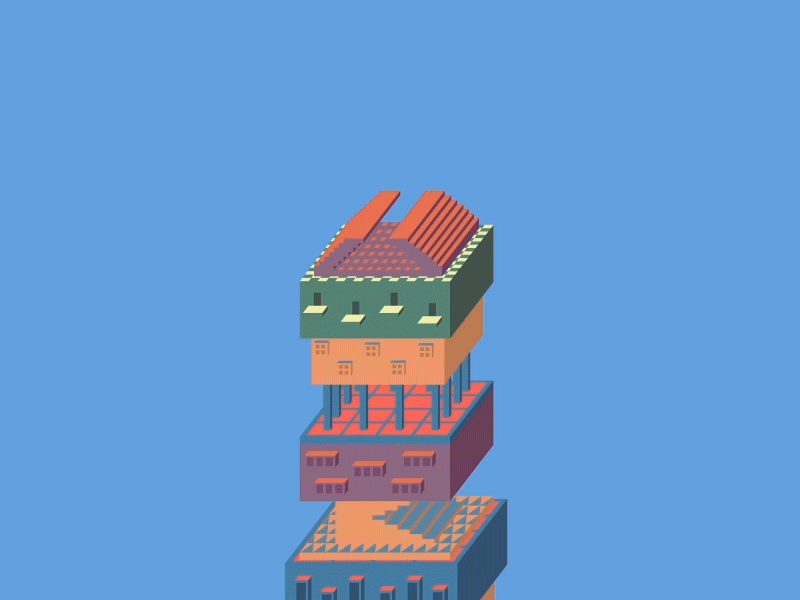 Randomized Tower building isometric modules processing tower