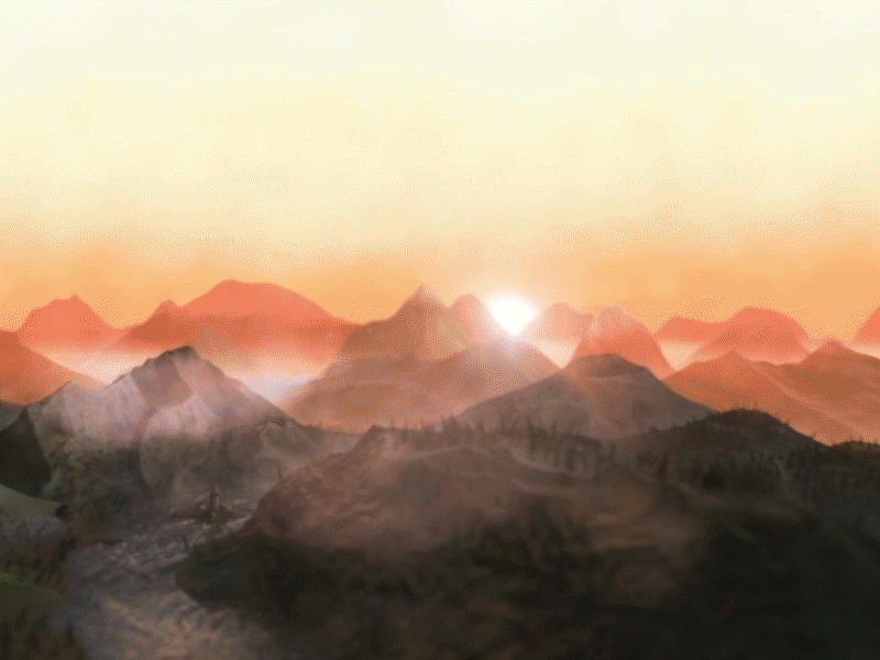 Valley ae c4d nature sunset valley