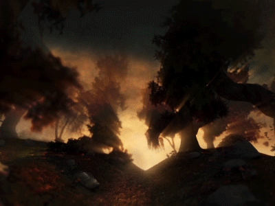 Forrest Sunrise forrest sunrise c4d