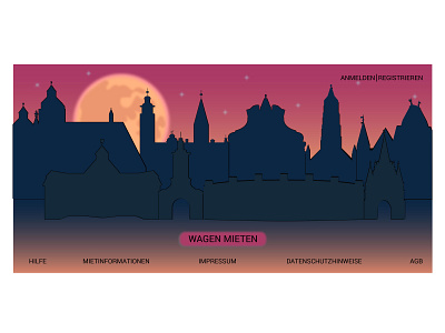 background silhouette of a city design illustration typography vector