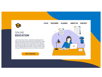 illustration online education