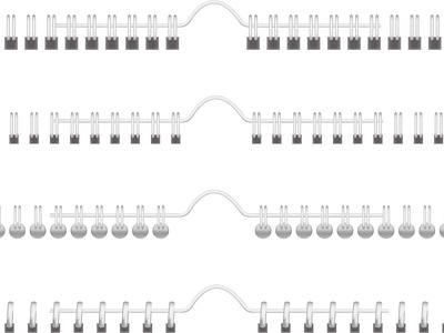 Coil spring for attaching a calendar or notepad, mockup template