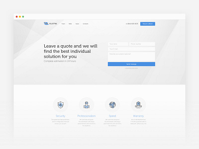 Landing page Kilistra application ui back end developer landing page design ux ui design web desgin