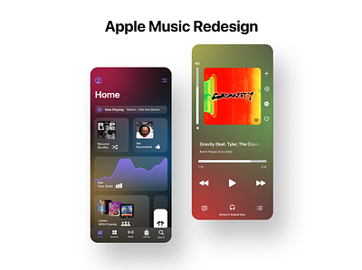 Apple Music Redesign app apple design ios mobile app music product design redesign ui ux