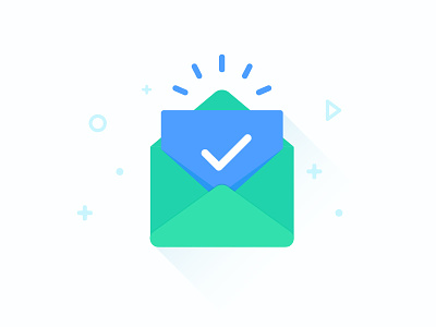 Envelope colorful confirm confirmation congratulations email envelope icon illustration mail sucess survey thank you
