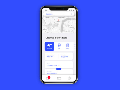 App Travel app applicaition blue booking app booking system flight app flight booking flight search ios map mobile app design tickets travel travel app design trip