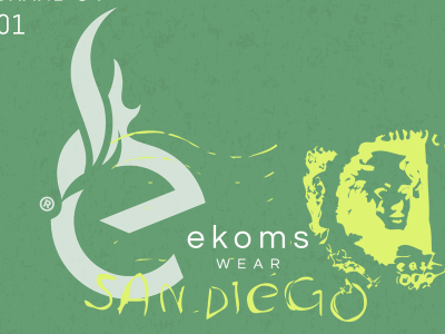 EKOMS_4 brand e ekoms green logo smoke tshirt