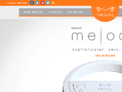 melody_01 mockup orange responsive ui webdesign