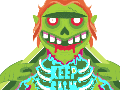 hug a zombie green halloween illustration luquin san diego sd tijuana vector zombie