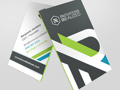 Innovations Realized green innovation ir logo logo design luquin san diego socal