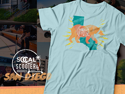 SoCal Scooter Co. branding cal california san diego scooters sd socal tshirt