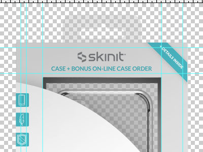 Packaging icon design packaging skinit teal white
