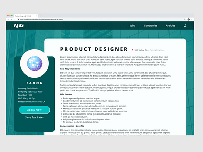 Job Listing UI Design - Daily UI - Job Posting application design desktop job listing job posting ui ux web design website