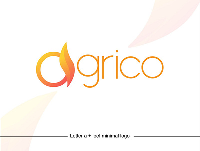 Letter a + leaf logo design design logo typography