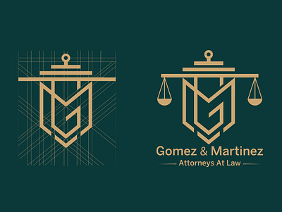 Grid Logo Design for a law farm design logo typography
