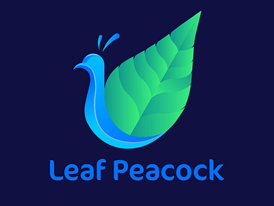 Leaf + Peacock Minimal Logo Design design logo typography