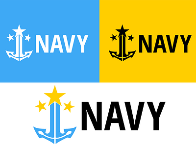 Navy Re-Branding anchor branding concept identity logo navy rebranding star vector