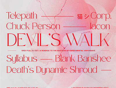 Devil's Walk · Event Visuals design event rr.ss visual