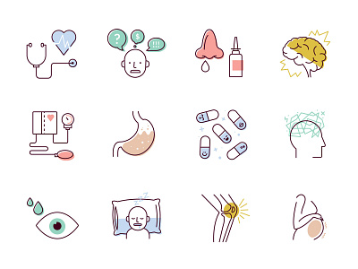 Aromatherapy Icons anxiety aromatherapy chill pills covid health heart icons illustration scent simple
