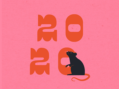 Vectober 6 // Rodent chinese chinese new year feminine illustration new year rat rodent texture type vintage