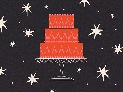 Vectober 8 // Teeth birthday cake feminine illustration inktober stars texture vectober vintage wedding
