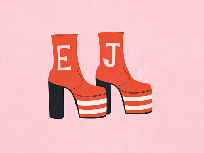 Vectober 29 // Shoes artists drag drag queen elton elton john feminine illustration inktober music musician shoes texture vectober vintage