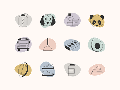 Spot Icons bathroom bidet bus dog icons illustration illustrations line minimal poop