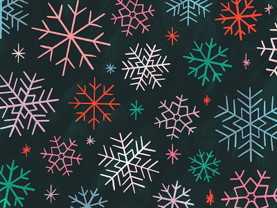 Drawcember day 7 - snowflake christmas feminine holiday illustration pattern procreate snowflake surface texture vintage