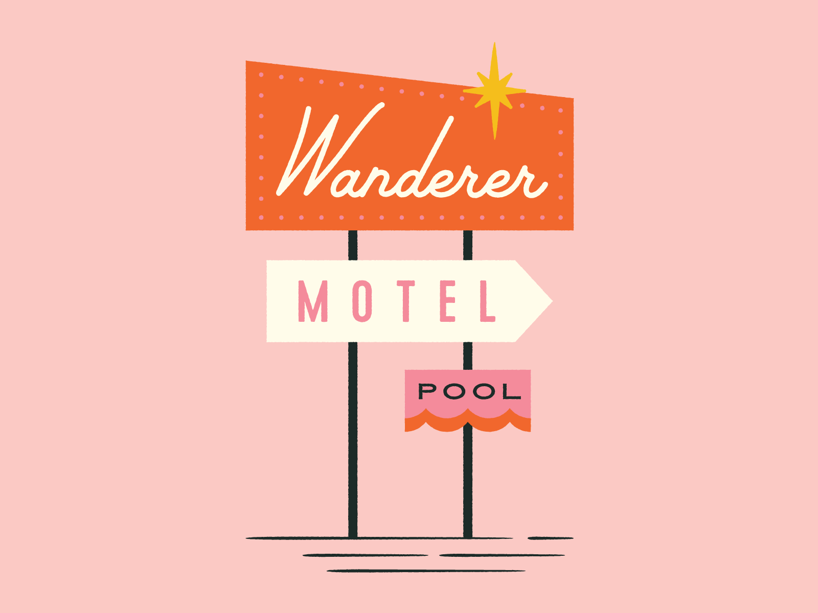 Vintage Motel Sign by Shelby Warwood on Dribbble