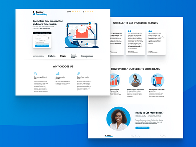 Sapper Consulting Landing Page figma landing page web design