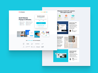 Wisepops Free Trial Landing Page