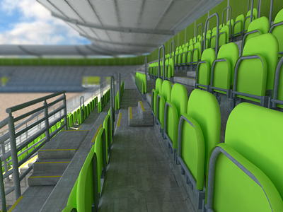 Stadium 3d design graphic design