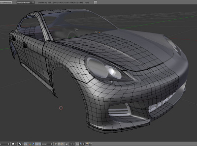 Porsche Panamera Mesh 3d vector