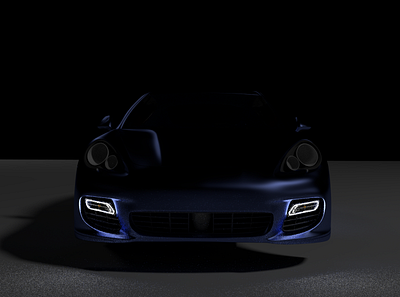 Porsche Panamera Lights Test 3d graphic design