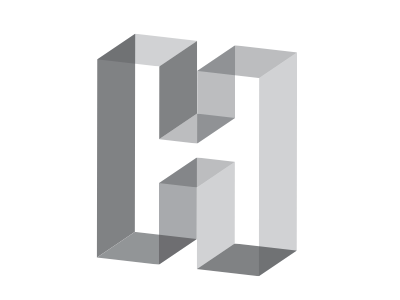 Geometric Letter "H" Icon Concept